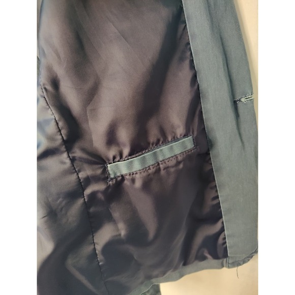 Open Lab Dark Chambray Blazer Made in Italy Moto School Boy Style Size 48 - Picture 7 of 7